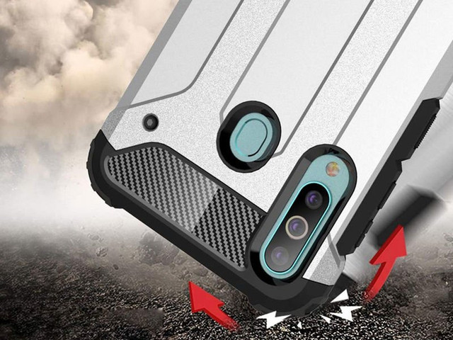 Etui Alogy Hard Armor do Samsung Galaxy A60/M40 srebrne