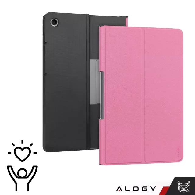 Schutzhülle aus Glas für Lenovo Tab Plus 11,5" 2024 TB351FU Alogy Book Cover Case Tablet Case Pink Gratis Stylus