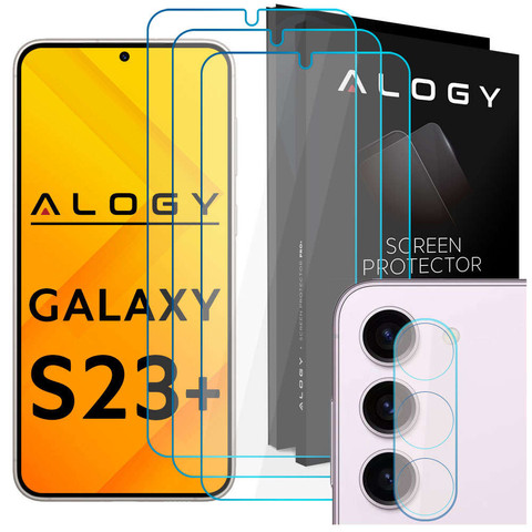 Alogy Glass Pack 3x Tempered Glass Screen Protector 9h Lens Glass for Samsung Galaxy S23 Plus Glass Set