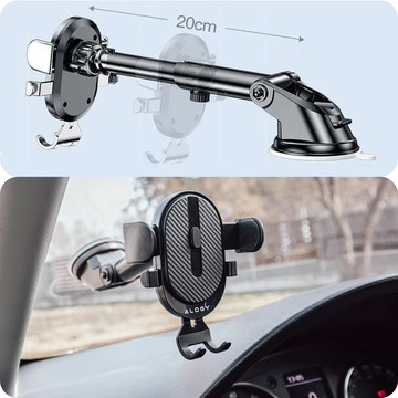 Alogy držák do auta na 6,5" telefon, gravitační, na čelní sklo, palubní deska Easy One Touch Black