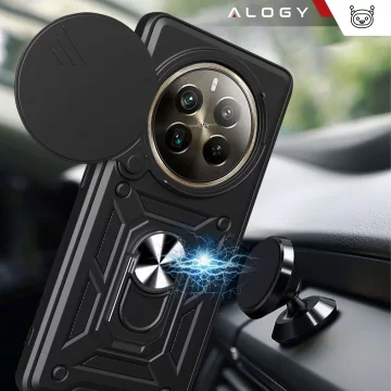 Case for Realme 12 Pro 5G / Realme 12 Pro Plus 5G armored Slide Case Ring camera protection housing Camshield Alogy black