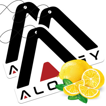 3x Přívěsek vůně do auta Alogy osvěžovač vzduchu do auta Lemon [3 ks.]