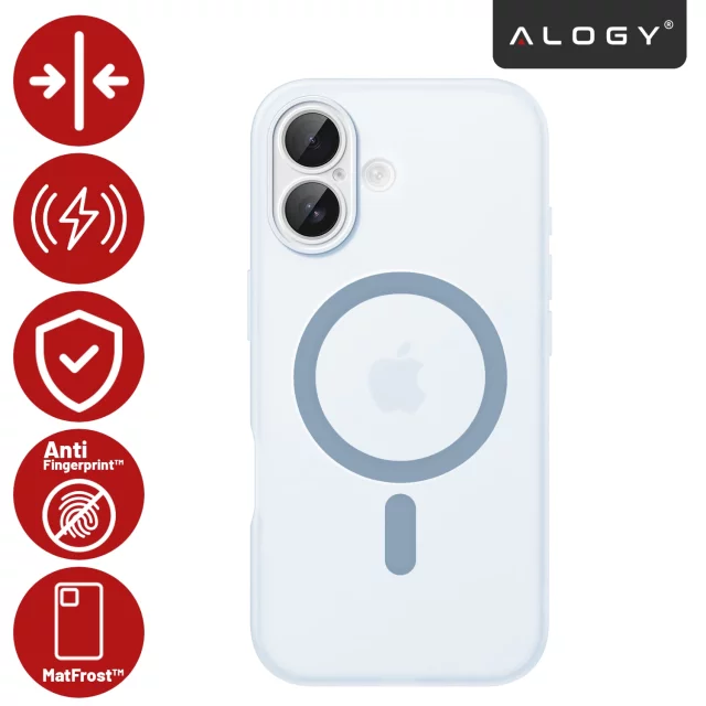 Pouzdro pro Apple iPhone 16 Pro Max Alogy MagSafe Hybrid Matte Case Matte Cover with Lens Protection Black