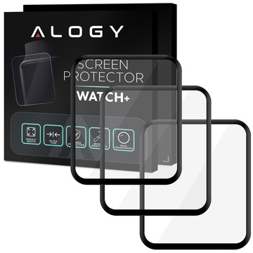 3x Flexible Glass 3D Alogy Screen Protector Pro for Xiaomi Redmi Watch 2 Lite Black