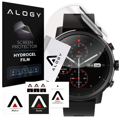 2x Alogy Hydrogel Hydrogel Protective Film for Smartwatch for Xiaomi Amazfit Stratos
