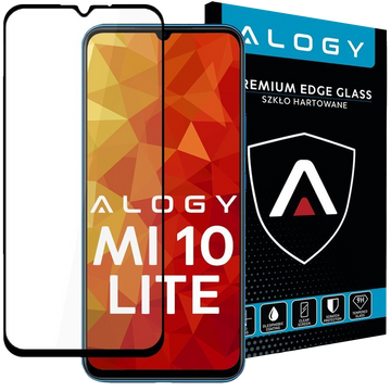 Szkło Alogy Full Glue case friendly do Xiaomi Mi 10 Lite czarne