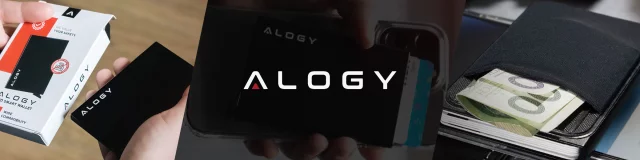 Alogy Anti-Diebstahl-Geldbörse RFID-Smartcard-Halter Schwarz