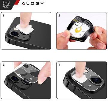 2x Camera lens glass for iPhone 15 / 15 Plus Alogy lens clear transparent