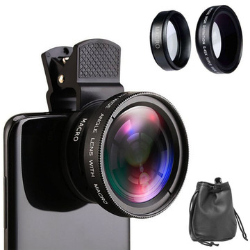 Lens smartphone lens 2in1 kit Alogy Lens clip 0.45X Macro 12.5X wide