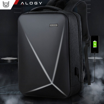 Alogy Urban Safe anti-theft backpack for 15.6" laptop with USB port large waterproof Unisex Black