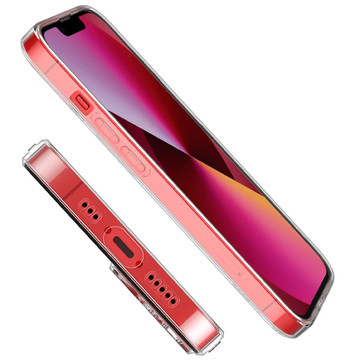 Armored Alogy Hybrid Case mit Kameraabdeckung für Apple iPhone 13 Klarglas