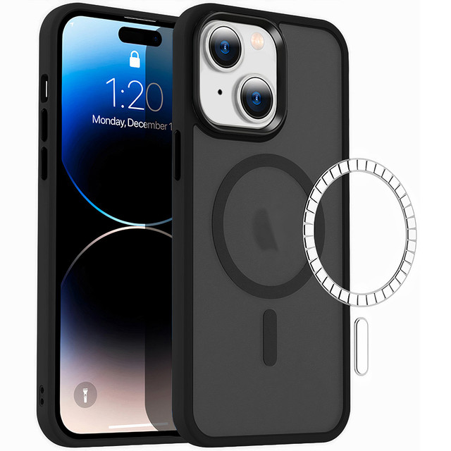 Protective phone case MagMat Case for MagSafe for Apple iPhone 13 Mini Matte Black Glass