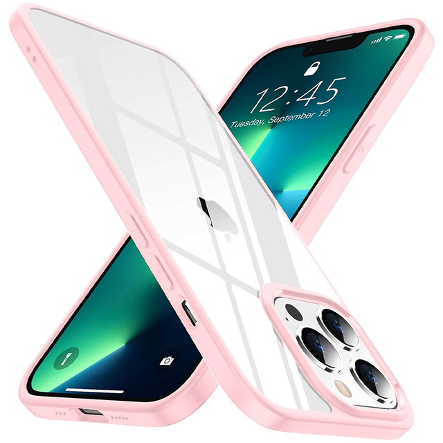 Protective case Alogy Hybrid Candy Case for Apple iPhone 13 Pro pink-transparent Glass