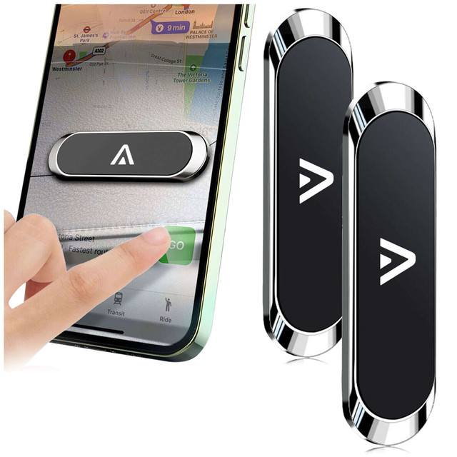 Držák do auta 2x, sada Alogy, magnetický, samolepící, černý