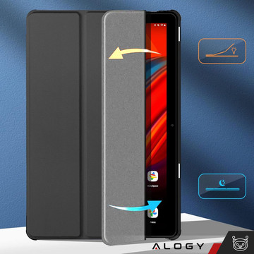 Tablet-Hülle für Lenovo Tab M10 3gen 3 GEN 10.1 2022 TB328FU TB328XU Gehäuse Case Alogy Book Cover Schwarz