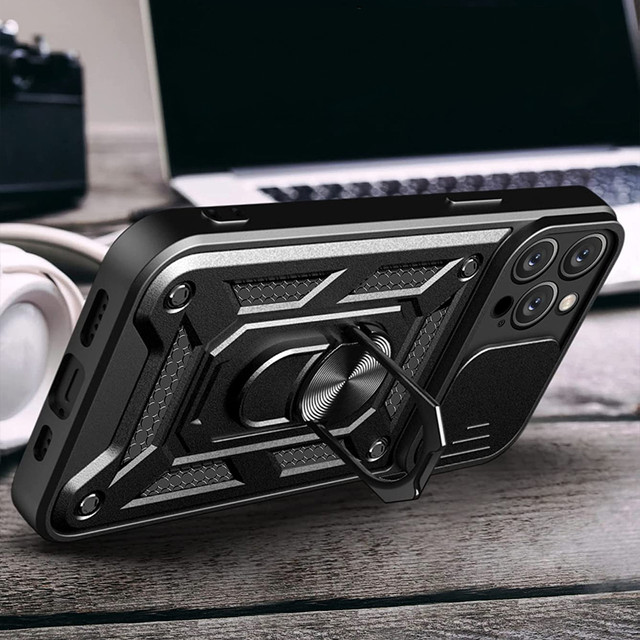 Alogy Camshield Stand Ring Case with Camera Cover for Apple iPhone 14 Pro Max