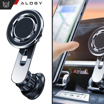 MagSafe car holder for iPhone 14 13 12 for the grille Alogy Airvent car holder Black