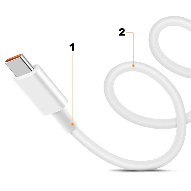 Xiaomi Original USB - USB-C Typ C Kabel stark schnell 120W PD 6A 1M Kabel Weiß