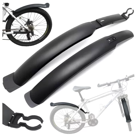 Platform bicycle pedals for MTB bicycles, aluminum 9/16" Black aluminum set [2 pcs.]