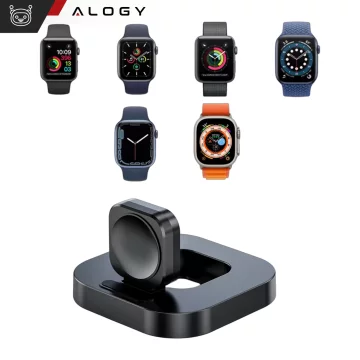 Mini ładowarka indukcyjna do ładowania Apple Watch USB Alogy Mini Stand Charger Czarna