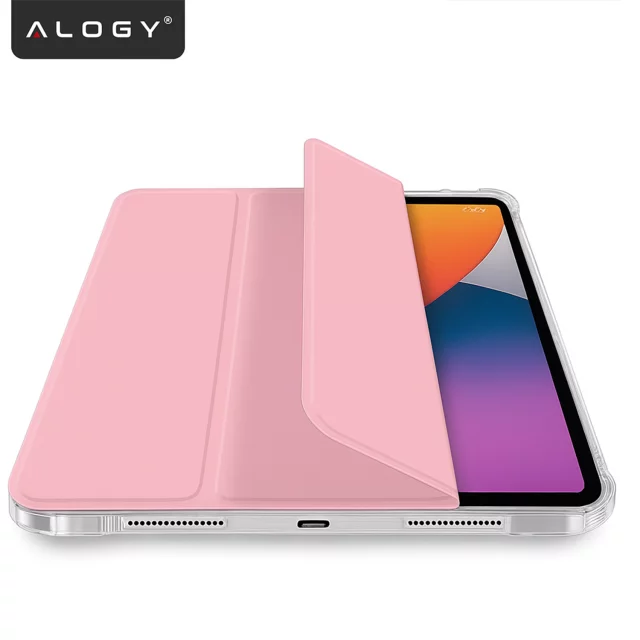 Etui do Apple iPad 11gen. 11" 2025 / 10gen. 10.9" 2022 Ochronne Hybrydowe z Miejscem na Rysik, Składana Okładka, Funkcja Podstawki, Alogy HybridBook™ Case – Różowe