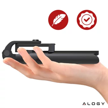 Selfie tyč stativ Stativový držák telefonu Alogy Tripod selfie tyč Bluetooth 360 dálkové ovládání Black