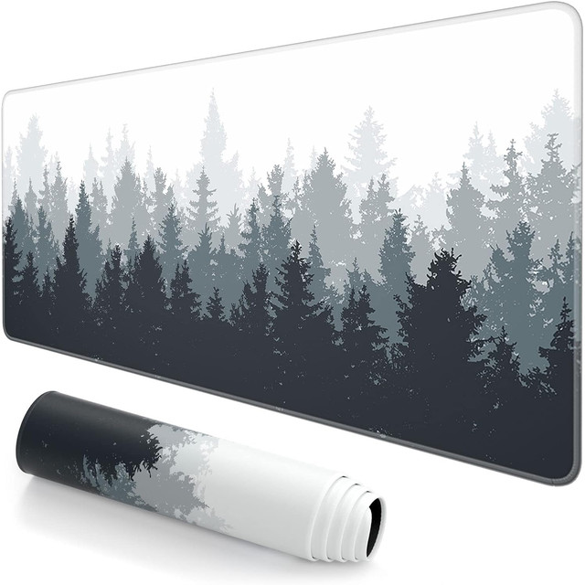 Schreibtischunterlage für Maus und Tastatur. Rutschfeste Gaming-Schutzmatte XL 80 x 40 cm Alogy Las Forest