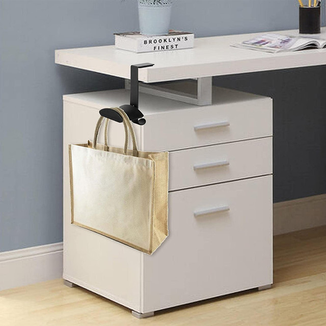 Univerzální držák, věšák, háček na sluchátka Alogy na stůl, deska stolu Černá