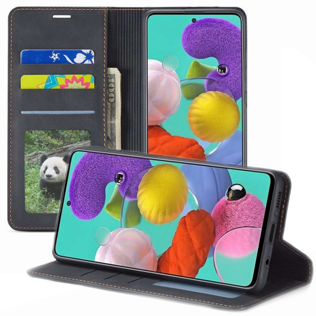 Leather Flip Wallet Case Alogy Forwenw pro Samsung Galaxy S22 Ultra Black