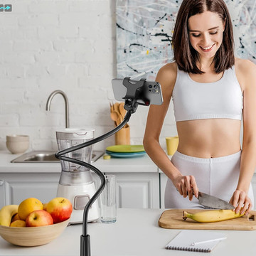 Alogy Flex Holder with Desk Clip Flexible Tripod Universal phone holder / Black