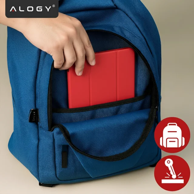 Etui do Apple iPad 11gen. 11" 2025 / 10gen. 10.9" 2022 – hybrydowa ochrona z miejscem na rysik, składana okładka z funkcją podstawki, precyzyjne dopasowanie – Alogy HybridBook™ Case Czerwone