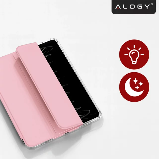 Etui do Apple iPad 11gen. 11" 2025 / 10gen. 10.9" 2022 Ochronne Hybrydowe z Miejscem na Rysik, Składana Okładka, Funkcja Podstawki, Alogy HybridBook™ Case – Różowe