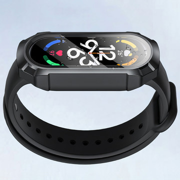 2-in-1 protective case with built-in glass for Xiaomi Mi Band 7 / 7 NFC Alogy Classic Case Black