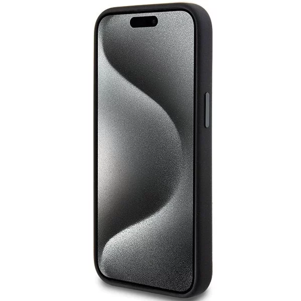 Etui do iPhone 15 AMG Silicone Rhombuses MagSafe czarne