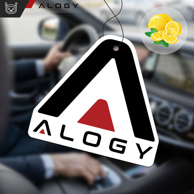 3x Přívěsek vůně do auta Alogy osvěžovač vzduchu do auta Lemon [3 ks.]