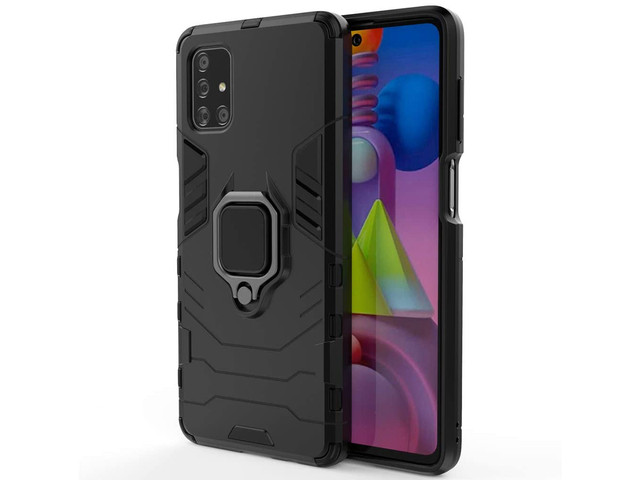 Alogy Stand Ring Armor case for Samsung Galaxy M51 black