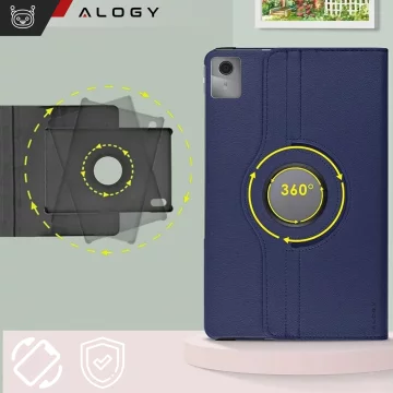 Pouzdro 360 pro Lenovo Tab M11 10,95" TB330FU / TB330XU / TB331FC otočný kryt na tablet Flip Cover Pouzdro Alogy Navy Blue