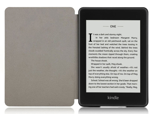 Alogy Leder Smart Case für Kindle Paperwhite 4 schwarz glänzend
