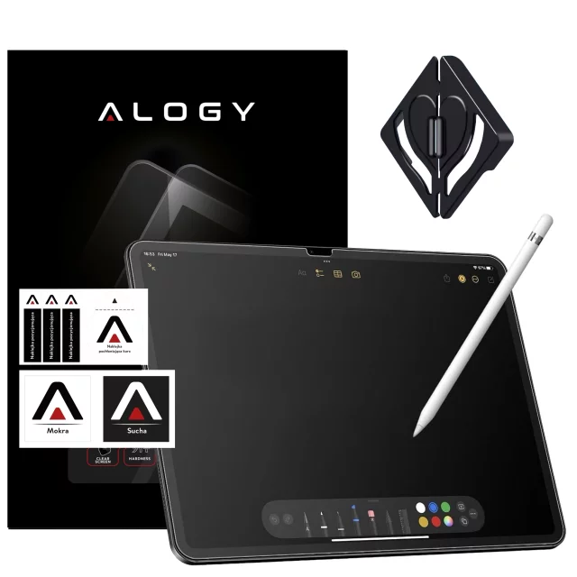 Matte Tempered Glass for Apple iPad 10.9 2022/2025 10/11 GEN Alogy Matte Paper-Like Screen Protector with Mounting Kit