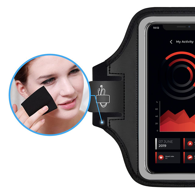 Běžecké pouzdro Alogy WaterProof Sport ArmBand vodotěsné pouzdro na ruku pro telefon 6,7 palce černé