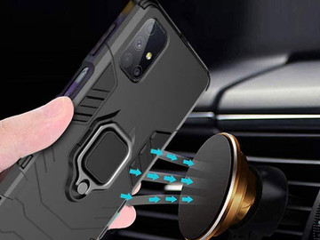 Pouzdro Alogy Stand Ring Armor pro Samsung Galaxy M31s černé