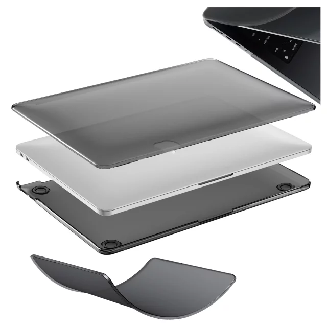 Etui ochronne do Apple Macbook Pro 16 - M1/M2/M3/M4 2021-2024 2025 Alogy AirGuard™ Elastyczna obudowa Matowa Czerń