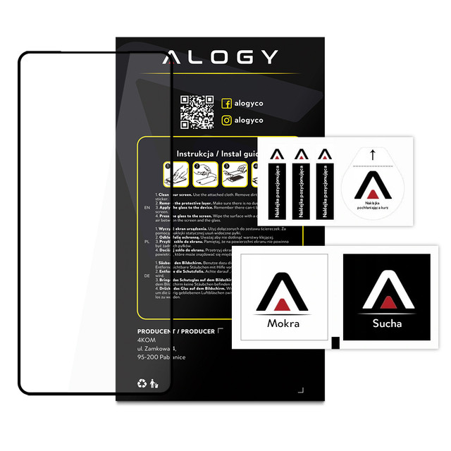 9H Alogy Full Glue sklo pro pouzdro pro Xiaomi Redmi Note 11 / 11s / Poco M4 Pro 4G Black