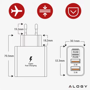 HUB splitter Alogy Adaptér pro počítačový notebook s USB-C na 3x USB-A 2.0 1x USB-A 3.0 šedý