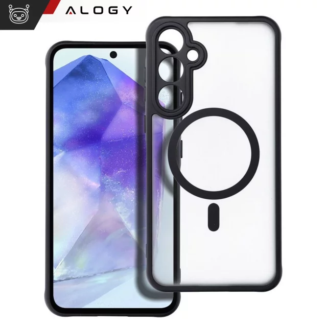 Etui do Samsung Galaxy S24 FE obudowa ochronna na telefon Alogy Matte HybridMag™️ Case do MagSafe Matowe Czarne