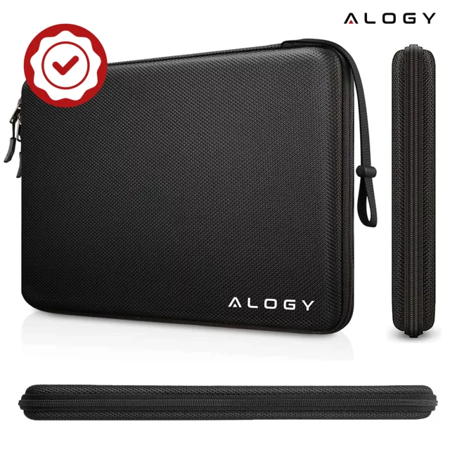 Laptop-Hülle, MacBook Air Pro 13,3 Zoll Alogy Hartschaum-Tasche, Schutzhülle für 13–14 Zoll Laptops, Schwarz
