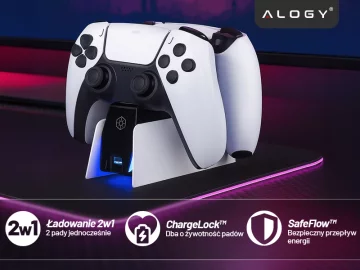 Duální dokovací stanice pro ovladač PlayStation 5 PS5 Pad White