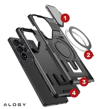 Pouzdro pro Apple iPhone 16 Pro Max Alogy Anti-Shock Hybrid Case pro MagSafe Transparent