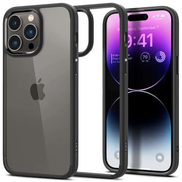 Kryt Spigen Ultra Hybrid pro Apple iPhone 14 Pro Matte Black Glass