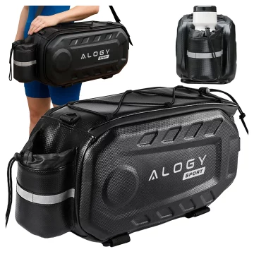 Brašna na tašku na kolo 2,5 l rám na řídítka rám na tašku obal na tašku 23,6 x 10,5 x 10 cm (S) Alogy Sport černá